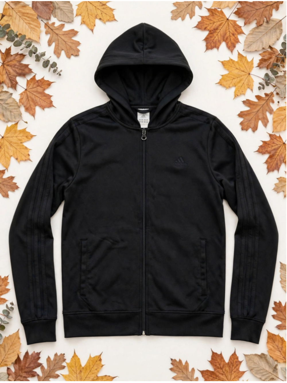 Women's Adidas Black Full-Zip Climalite Hoodie Size L